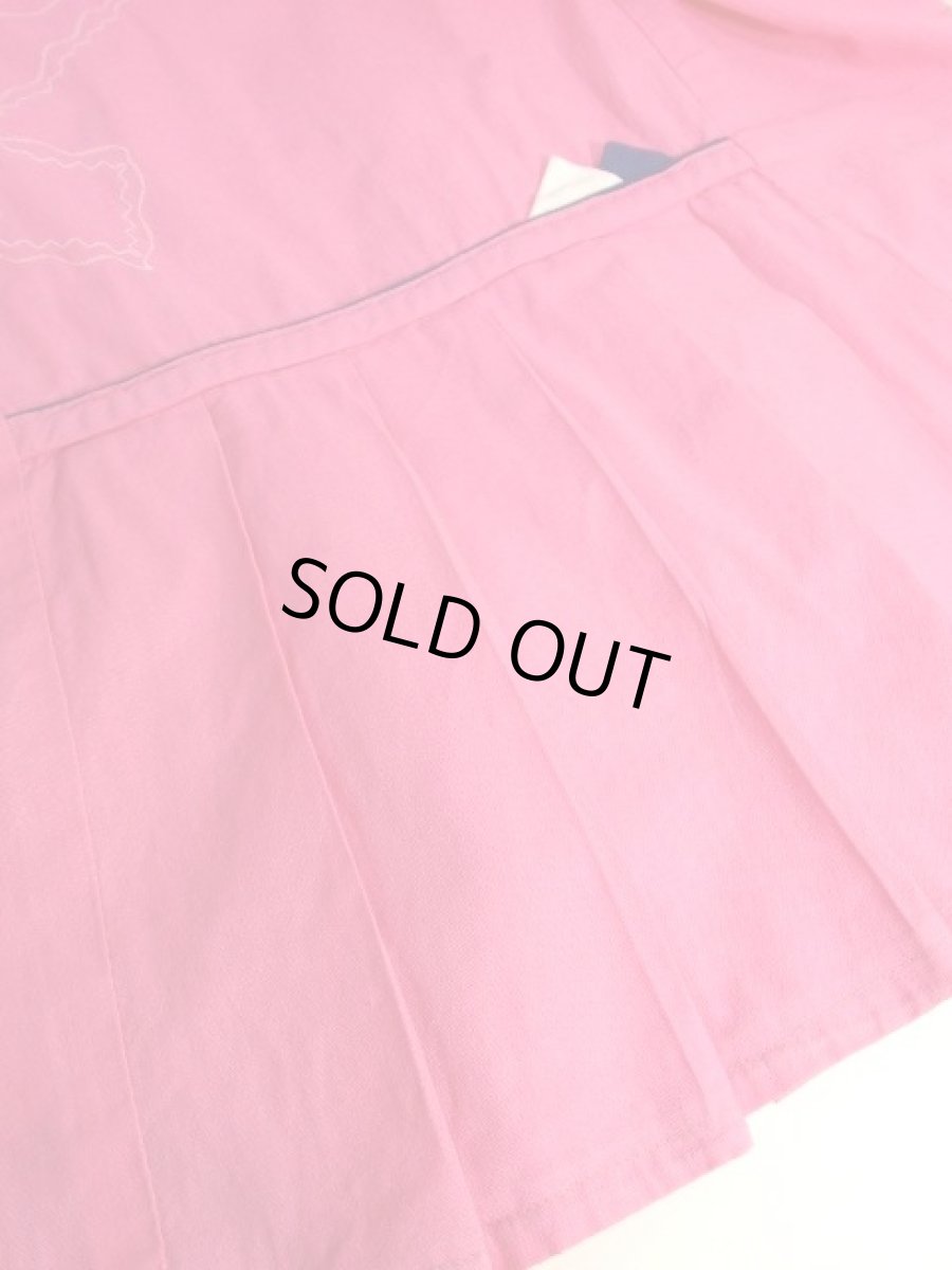 画像12: ピンク ステッチ入り レトロ ヨーロッパ古着 ヴィンテージワンピース【6407】 (12)