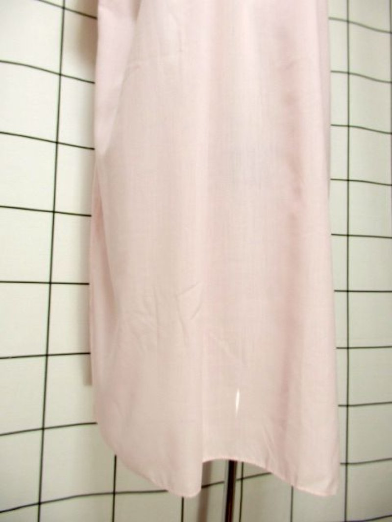 画像2: 淡いピンクカラー レース装飾 ふんわり乙女ガーリー 半袖 レトロ ヨーロッパ古着 ヴィンテージワンピース【6432】