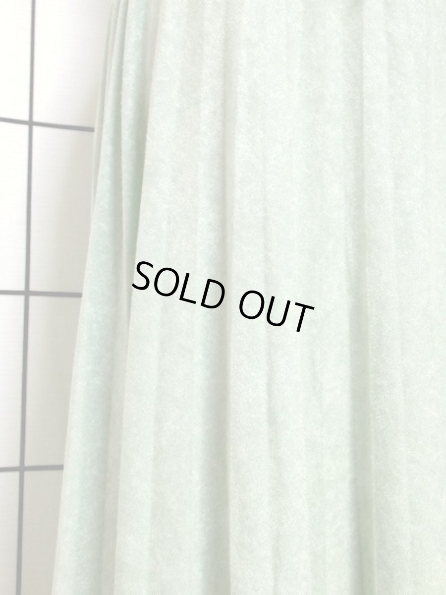 画像7: 小花柄 グリーン 首元ウエストリボン 切り替えし 半袖 レトロ USA古着 ヴィンテージワンピース (7)