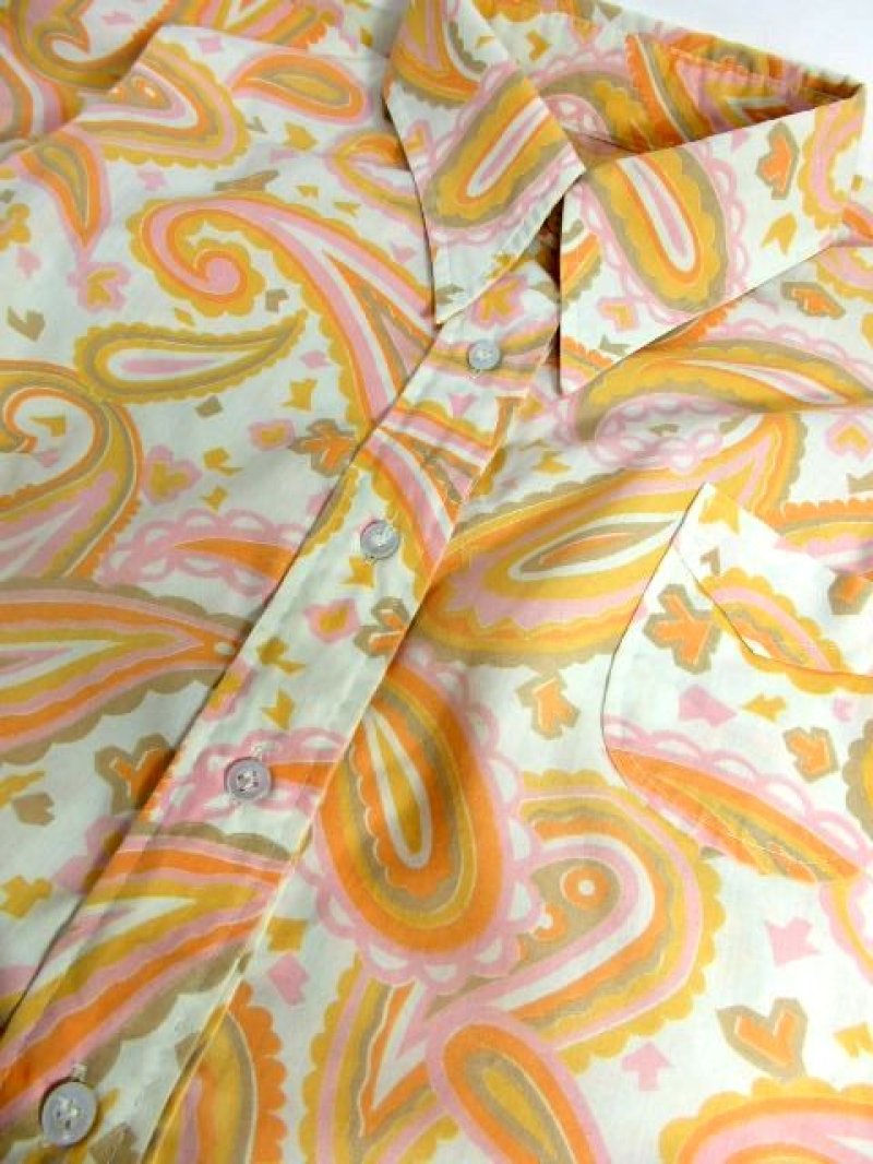 画像3: ペイズリーモチーフ ノースリーブ レトロ ヨーロッパ古着 ヴィンテージワンピース【6451】