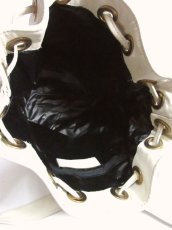画像10: 巾着型 レザー ホワイト 大振りパーツ レディース ヴィンテージ ショルダー 鞄 バッグ【6503】 (10)