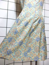 画像8: ヨーロッパ古着　上品なカラーリング★アンティークフラワーパターンが素晴らしい!!センス抜群★大人レトロクラシカルヴィンテージドレス (8)
