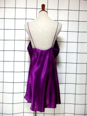 画像5: ヨーロッパ古着　Purple color★重ね着にも便利で可愛い!!ヨーロッパスリップキャミドレス (5)