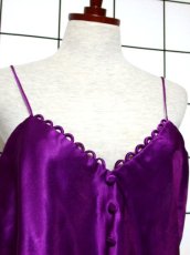 画像3: ヨーロッパ古着　Purple color★重ね着にも便利で可愛い!!ヨーロッパスリップキャミドレス (3)