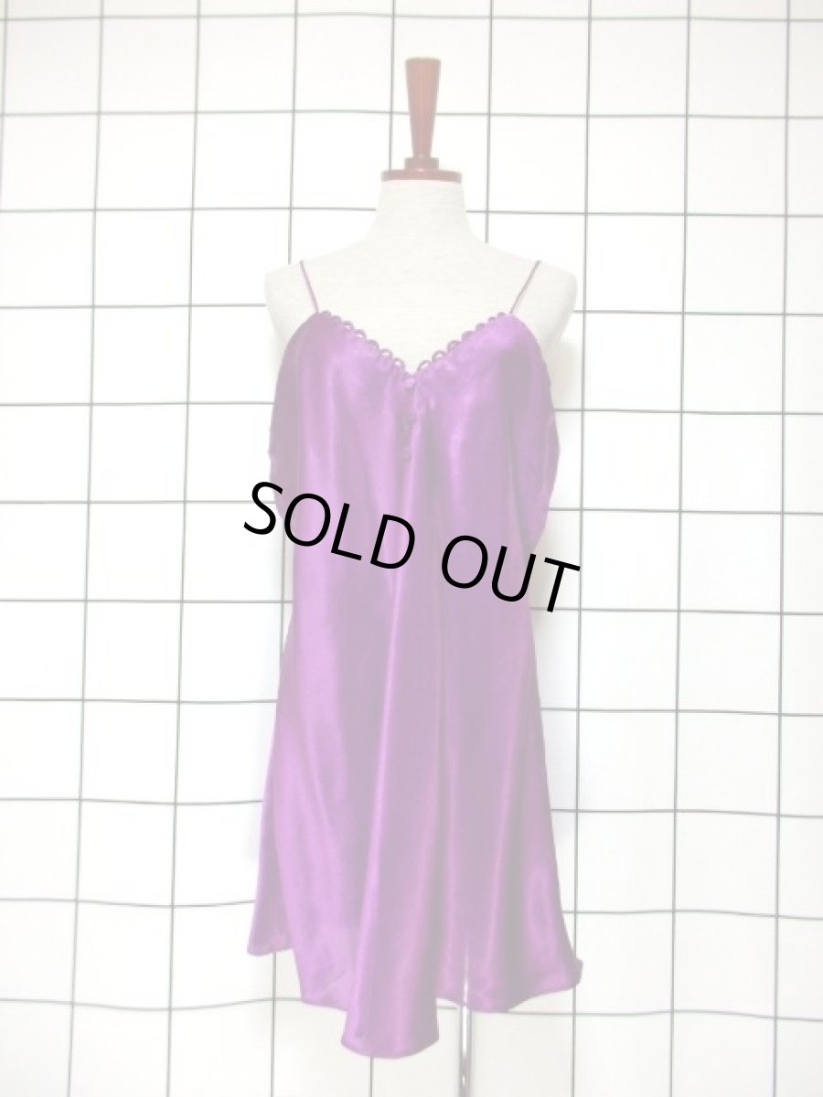 画像1: ヨーロッパ古着　Purple color★重ね着にも便利で可愛い!!ヨーロッパスリップキャミドレス (1)