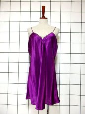 画像1: ヨーロッパ古着　Purple color★重ね着にも便利で可愛い!!ヨーロッパスリップキャミドレス (1)