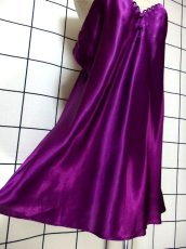 画像4: ヨーロッパ古着　Purple color★重ね着にも便利で可愛い!!ヨーロッパスリップキャミドレス (4)