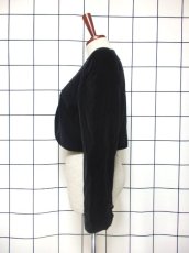 画像7: ヴィンテージジャケット お花刺繍レース ベロア 80's レトロ Black (7)