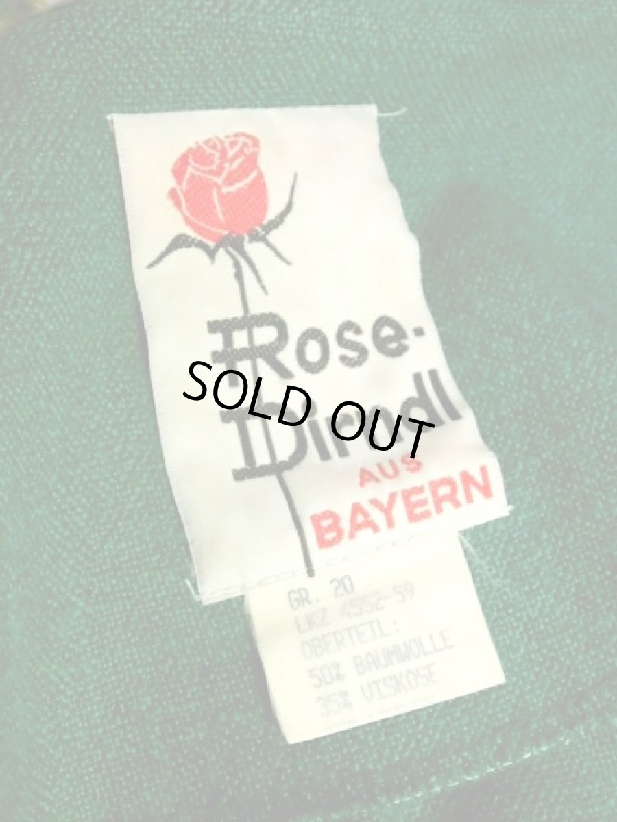 画像14: RoseDirndlAUSBAYERN チェック柄 リネン ウッド調ボタン 前開き グリーン 袖あり ディアンドル チロルワンピース ドイツ民族衣装 舞台 演奏会 フォークダンス オクトーバーフェスト 【6634】 (14)