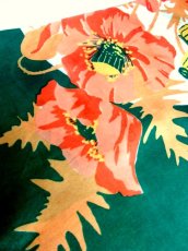 画像6: レトロアンティーク ヴィンテージスカーフ  花柄 イエロー グリーン ピンク【6705】 (6)