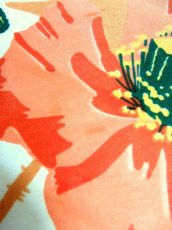 画像10: レトロアンティーク ヴィンテージスカーフ  花柄 イエロー グリーン ピンク【6705】 (10)