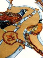 画像8: レトロアンティーク ヴィンテージスカーフ 鳥柄 イタリア製【6772】 (8)