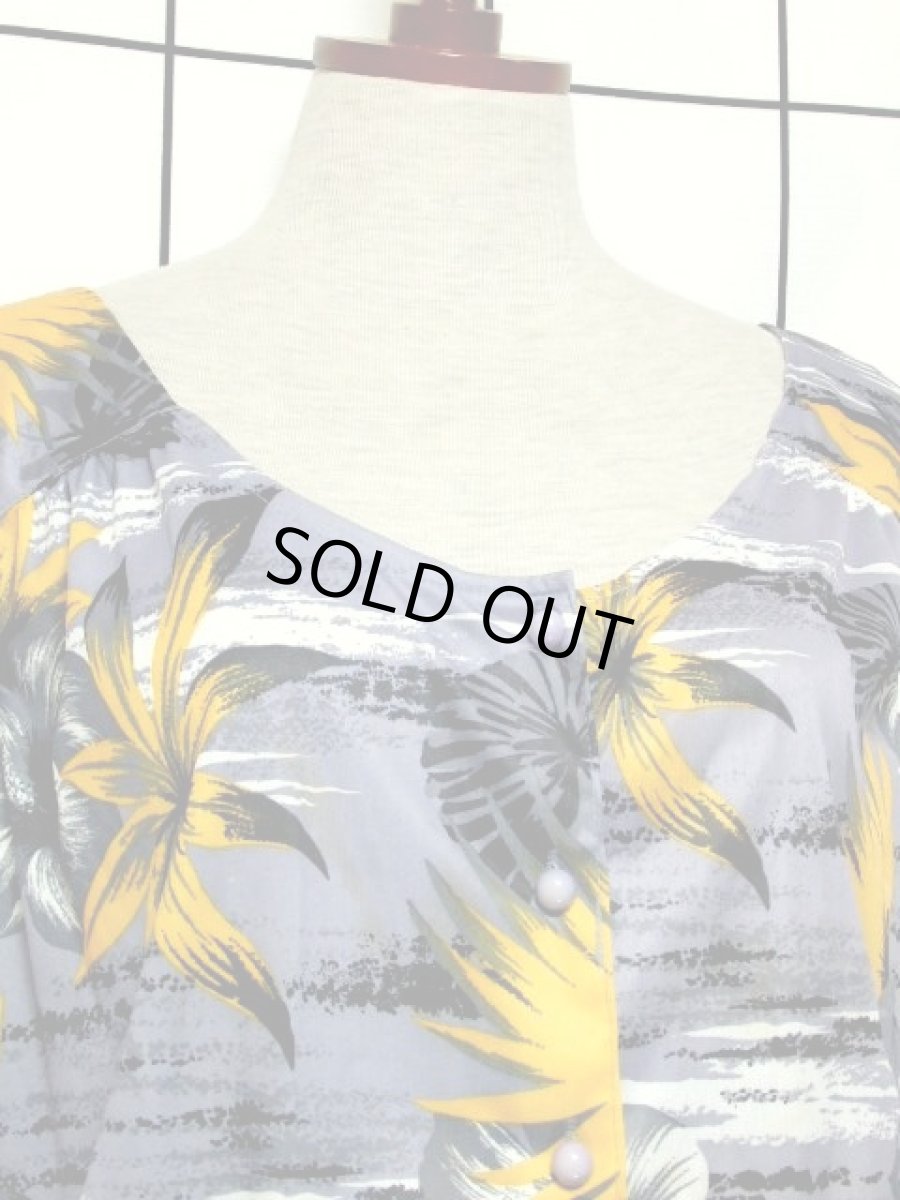 画像3: 花柄 ノースリーブ ウエストゴム レトロ ヨーロッパ古着 ヴィンテージワンピース【6783】 (3)