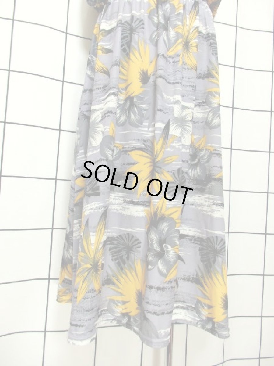 画像13: 花柄 ノースリーブ ウエストゴム レトロ ヨーロッパ古着 ヴィンテージワンピース【6783】 (13)