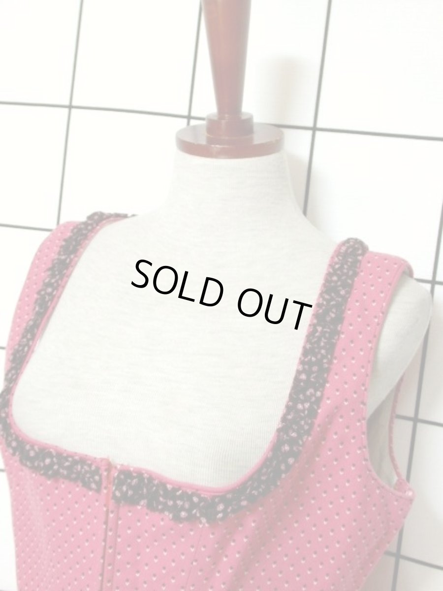 画像7: 小花柄モチーフ  フロントジッパー ノースリーブ ガーリー ディアンドル チロルワンピース ドイツ民族衣装 舞台 演奏会 フォークダンス オクトーバーフェスト 【Y6792】 (7)