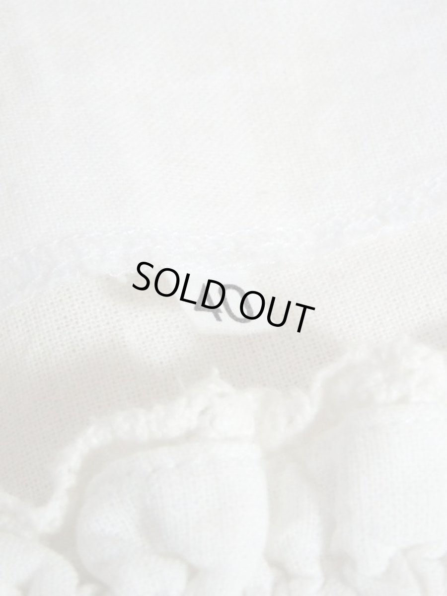 画像14: ショート丈 ホワイト 透かし編みレース フロントウエストゴム ディアンドル ヴィンテージブラウス ドイツ民族衣装 舞台 演奏会 フォークダンス オクトーバーフェスト (14)