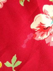 画像20: 花柄 レッド サロペット調 レトロ ヨーロッパ古着 ヴィンテージオールインワン【6844】 (20)