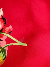 画像19: 花柄 レッド サロペット調 レトロ ヨーロッパ古着 ヴィンテージオールインワン【6844】 (19)