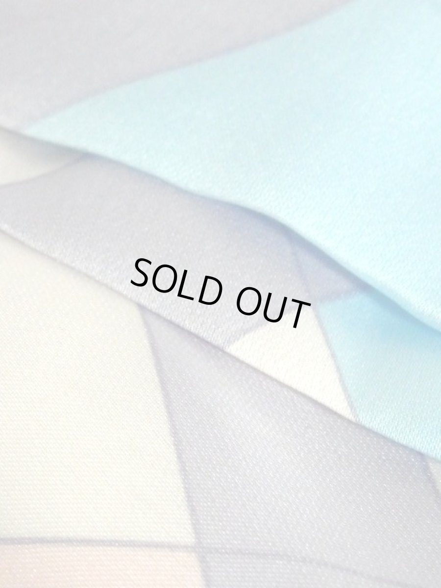 画像18: 斜めチェック柄 パステル調 上品 バックウエストリボン ノースリーブ レトロ ヨーロッパ古着 ヴィンテージワンピース【5370】 (18)