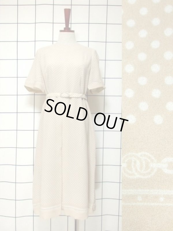 EPOCA ホワイト・ベージュ 半袖ワンピース ひざ丈 38 EPOCA