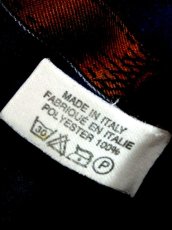 画像11: レトロアンティーク ヴィンテージスカーフ イタリア製 ネイビー レッド【6913】 (11)