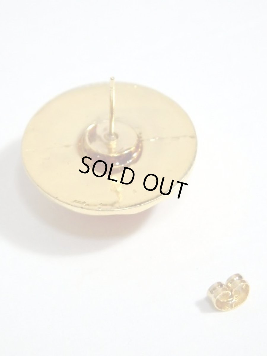 画像4: ハンドメイドアクセサリー ボタンピアス ピンク レトロヴィンテージパーツ 手作り【6964】SALE割引き対象外 (4)