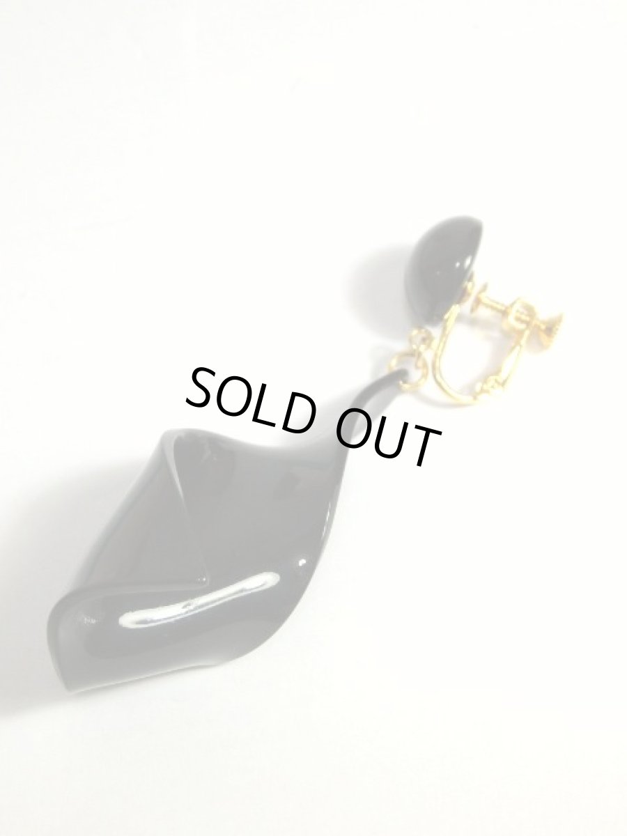 画像3: レトロアンティーク ヴィンテージイヤリング ブラック【7911】 (3)