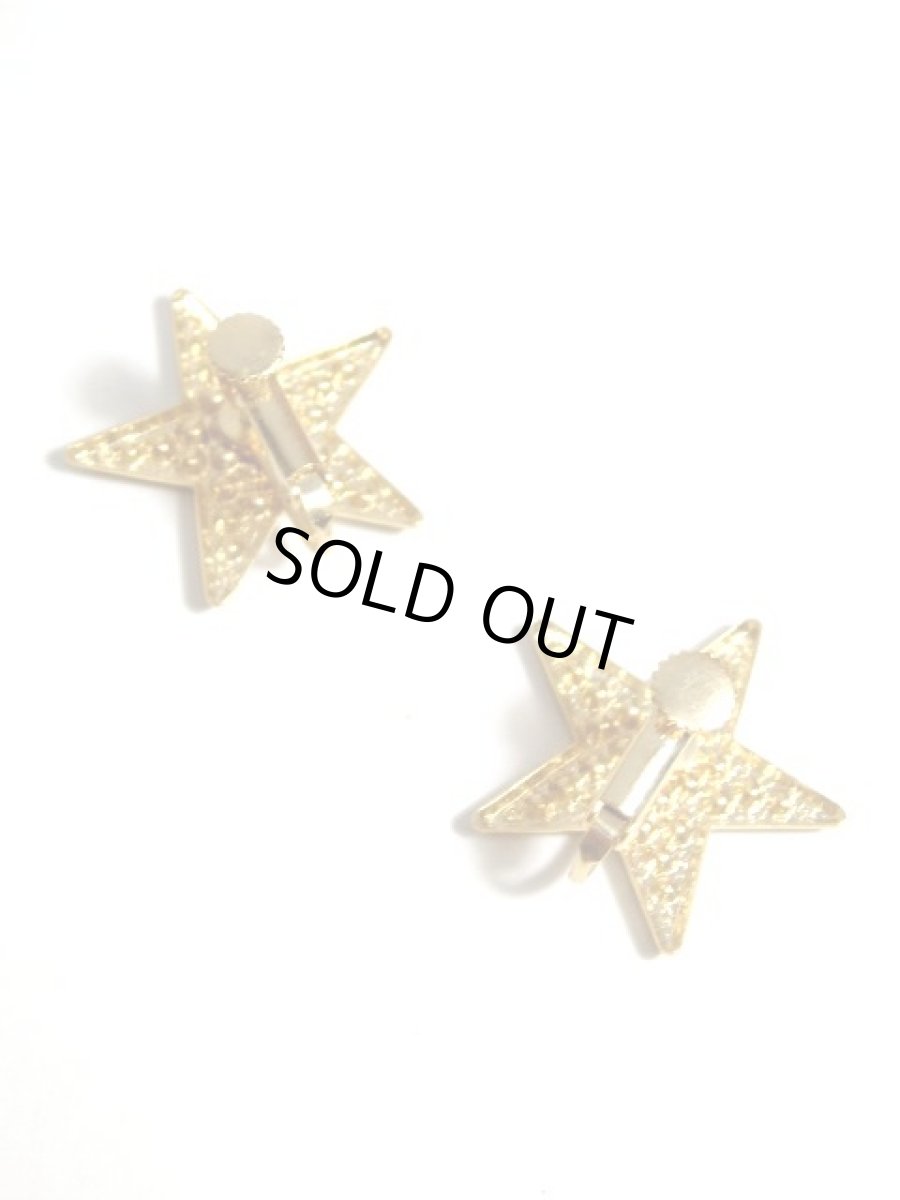 画像4: レトロアンティーク ヴィンテージイヤリング スター 星型【6976】 (4)