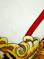 画像11: レトロアンティーク ヴィンテージスカーフ ヨーロッパ ホワイト ネイビー【7004】 (11)