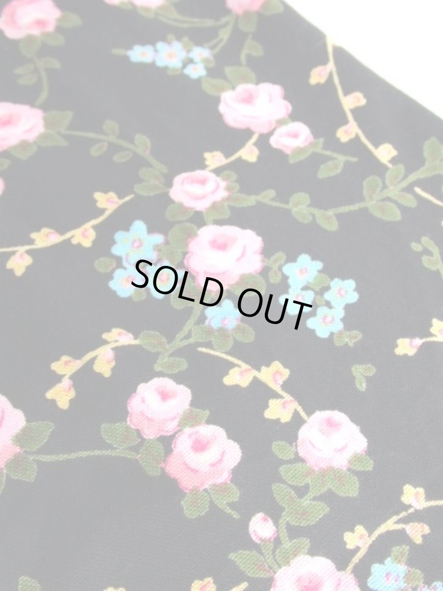 画像16: 花柄 ブラック 黒 袖あり ディアンドル チロルワンピース ドイツ民族衣装 舞台 演奏会 フォークダンス オクトーバーフェスト 【7021】 (16)