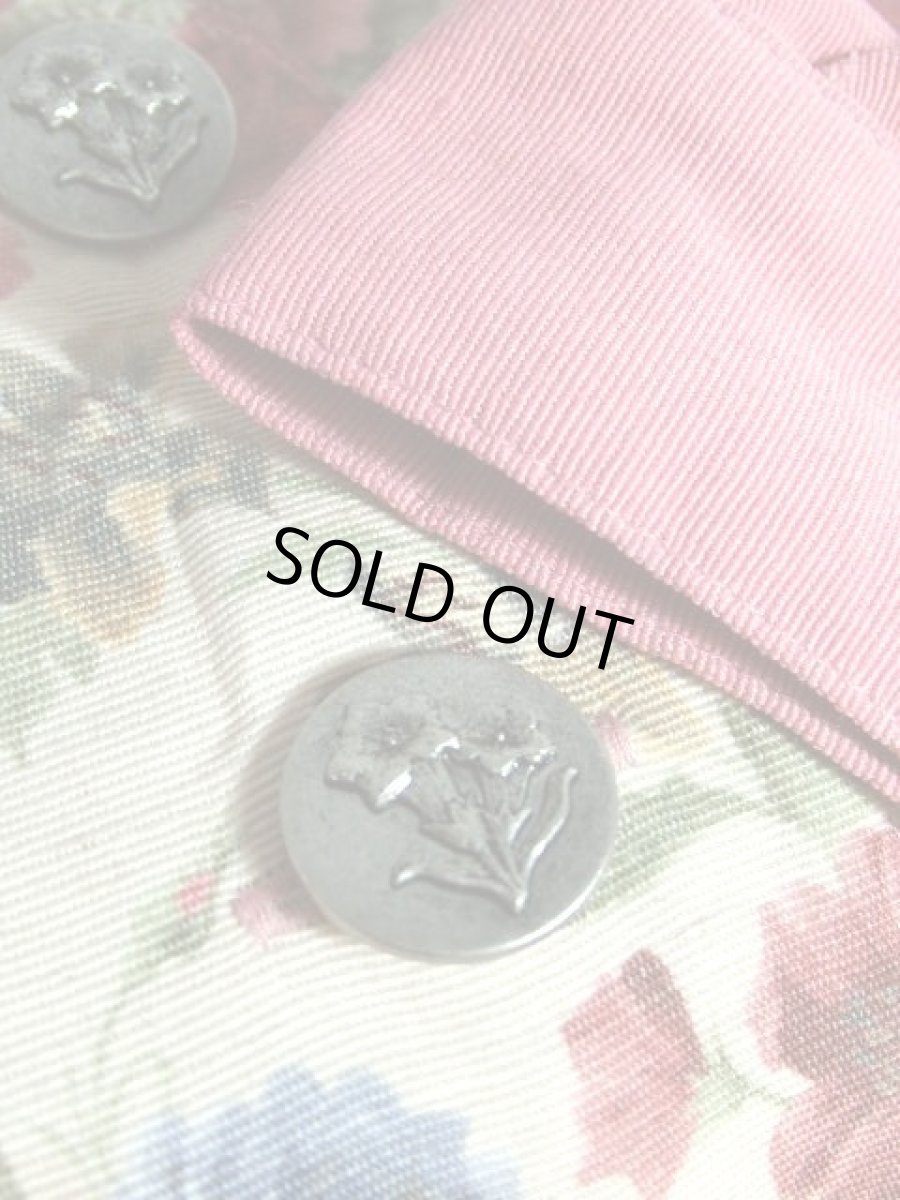 画像19: リネン 花柄 前開き 切り替えし リボン紐 ベージュ ピンク 袖あり クラシカル フォークロア ヨーロッパ古着 ディアンドル チロルドレス ドイツ民族衣装 仮装 舞台 演劇 演奏会 ドレス フォークダンス オクトーバーフェスト【Y7031】 (19)