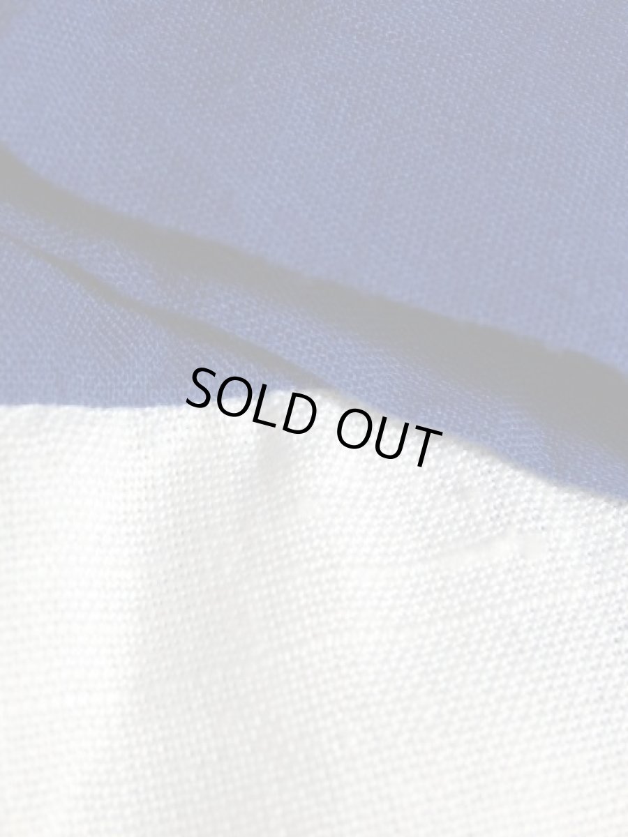 画像15: レース切り替えし ホワイト ブルー 首元リボン ヨーロッパ古着 ヴィンテージワンピース【7063】 (15)