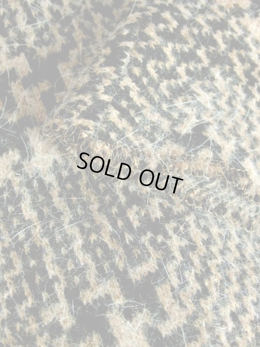 画像14: オンワード ニット ベージュ ブラック ウエストゴム 長袖 昭和レトロ 国産古着 レトロヴィンテージワンピース【7070】 (14)