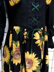 画像12: チロルワンピース オーストリア製 ひまわり ドイツ民族衣装 オクトーバーフェスト (12)