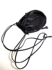 画像12: 巾着型 本革レザー ブラック 黒 レディース ヴィンテージ ショルダー 鞄 バッグ【7124】 (12)