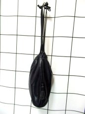 画像5: 巾着型 本革レザー ブラック 黒 レディース ヴィンテージ ショルダー 鞄 バッグ【7124】 (5)