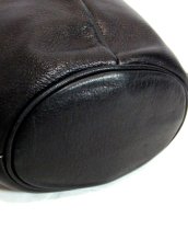 画像11: 巾着型 本革レザー ブラック 黒 レディース ヴィンテージ ショルダー 鞄 バッグ【7124】 (11)