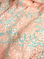画像14: 大きな襟 アート柄 ピンク 長袖 レトロ ヨーロッパ古着 ヴィンテージブラウス【7175】 (14)