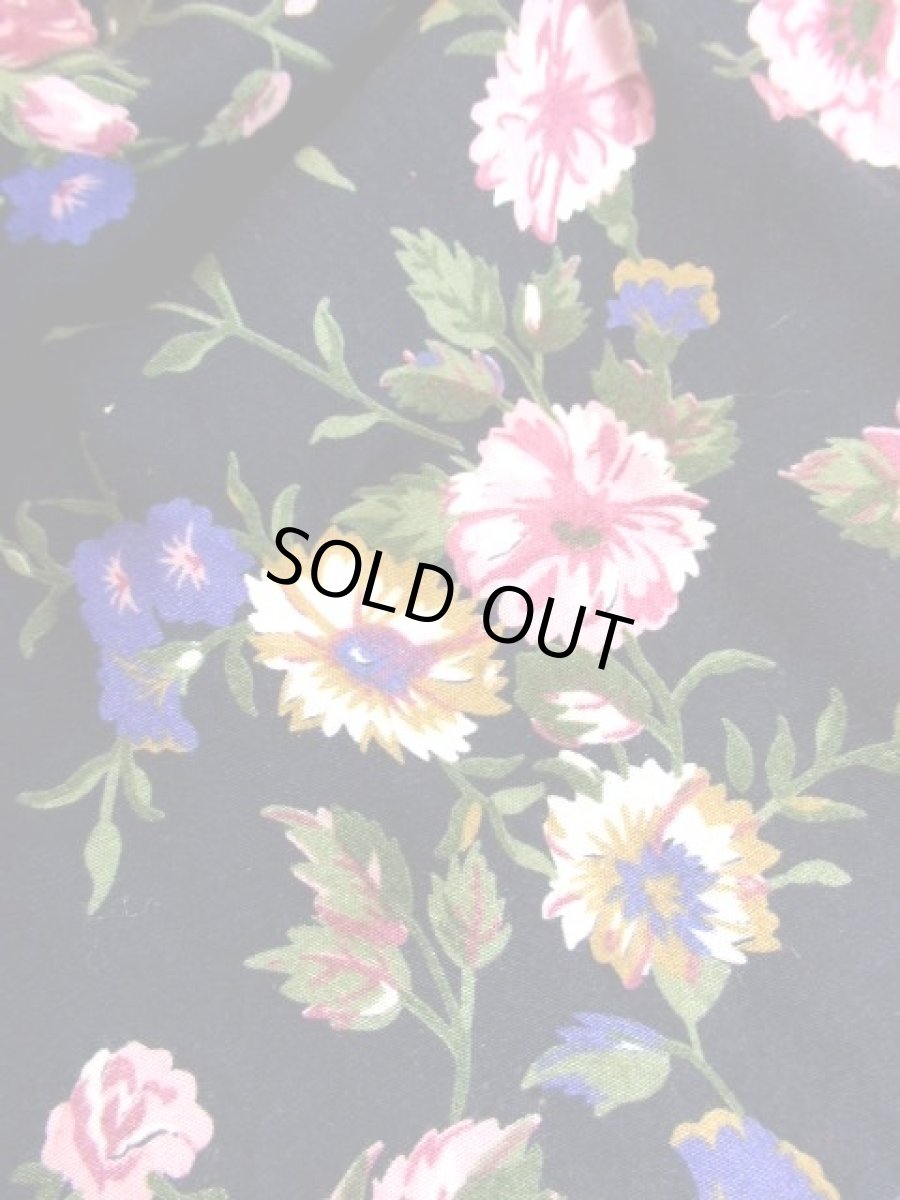 画像18: 大きなレース 花柄 ネイビー クラシカル ガーリー レトロ 長袖 USA古着 ヴィンテージドレスワンピース 【7194】 (18)