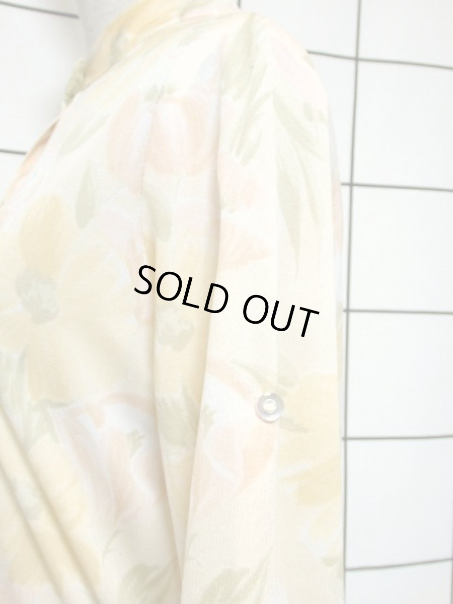 画像8: 花柄 レトロ 長袖 USA古着 ヴィンテージワンピース (8)