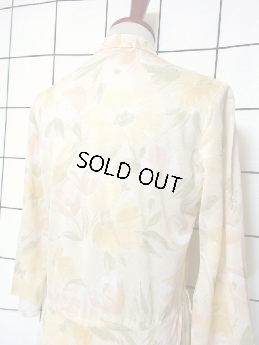 画像6: 花柄 レトロ 長袖 USA古着 ヴィンテージワンピース (6)