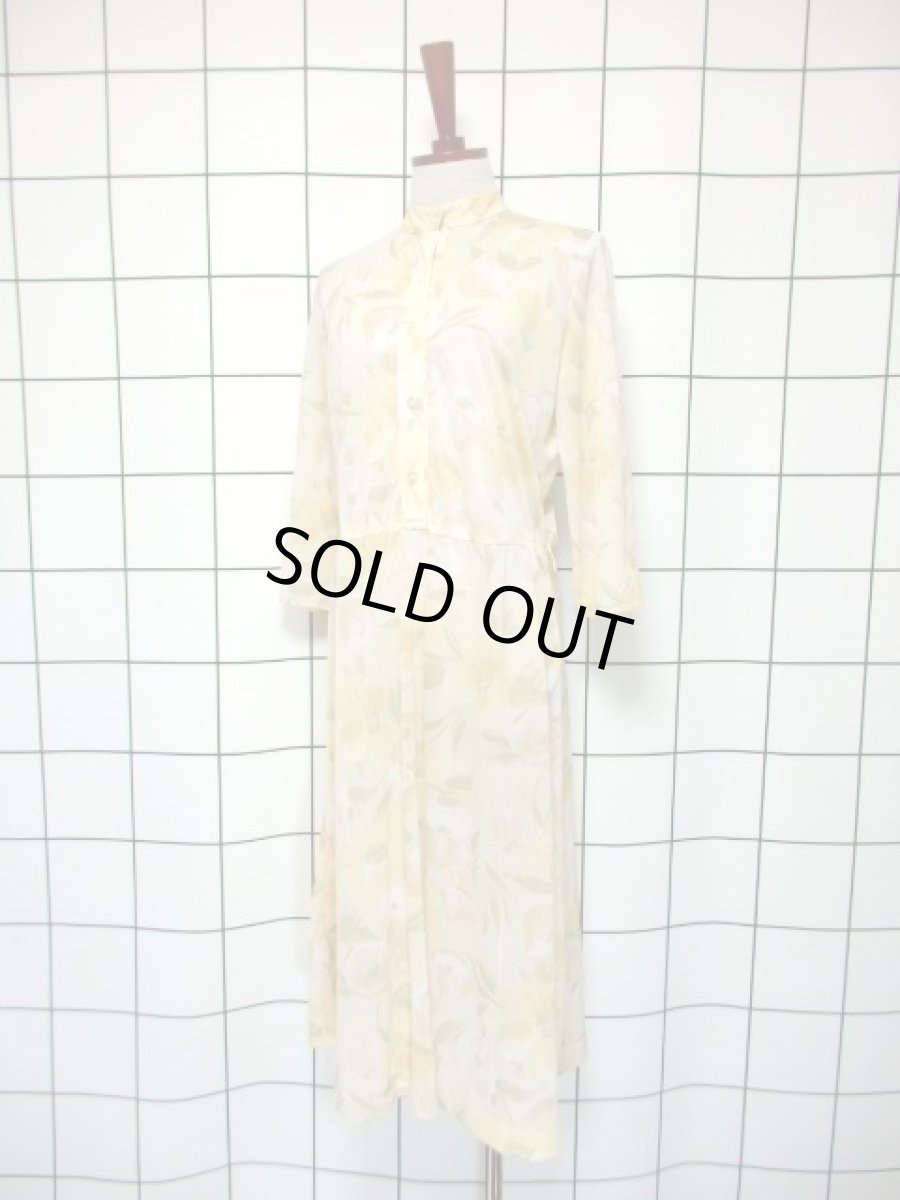 画像2: 花柄 レトロ 長袖 USA古着 ヴィンテージワンピース (2)