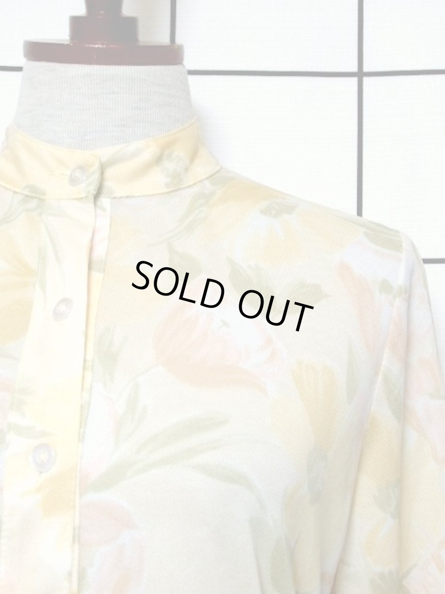 画像11: 花柄 レトロ 長袖 USA古着 ヴィンテージワンピース (11)