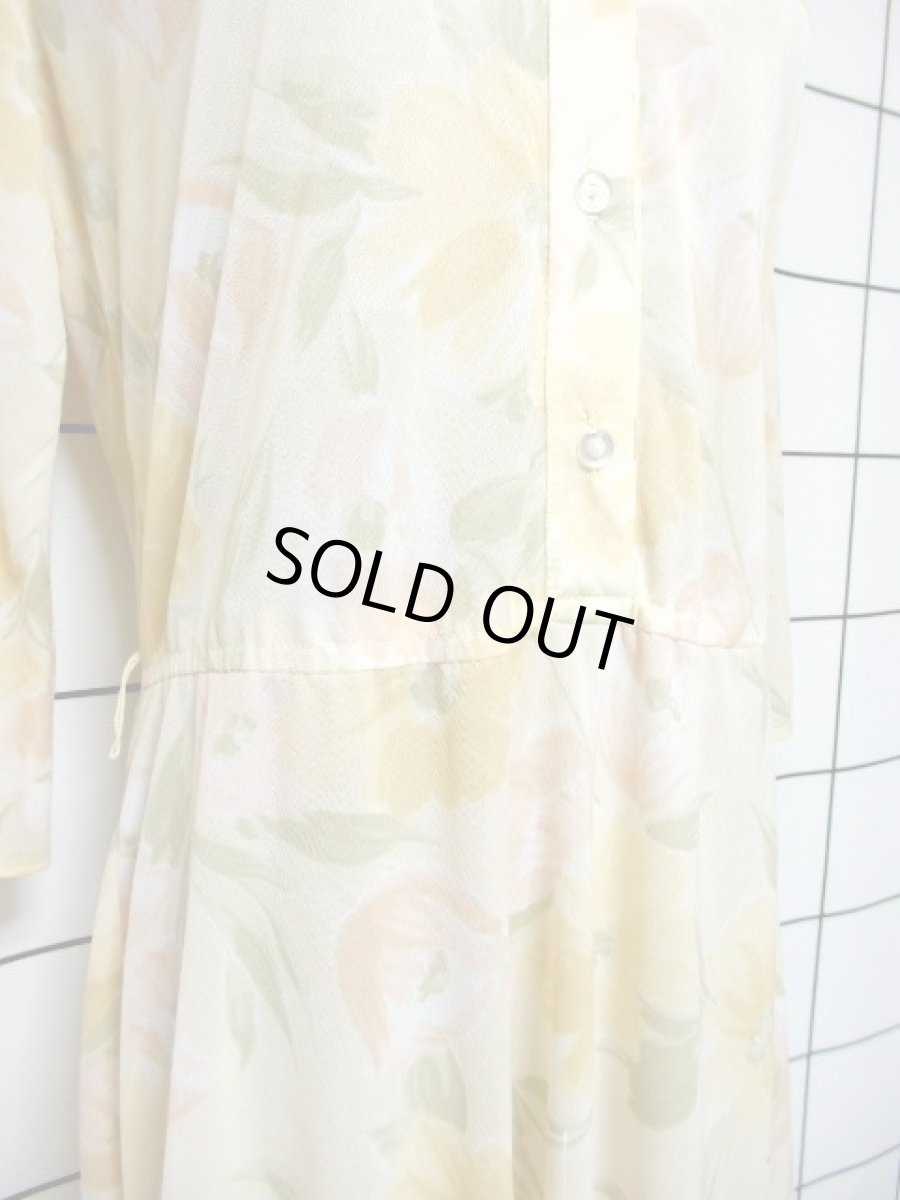 画像13: 花柄 レトロ 長袖 USA古着 ヴィンテージワンピース (13)