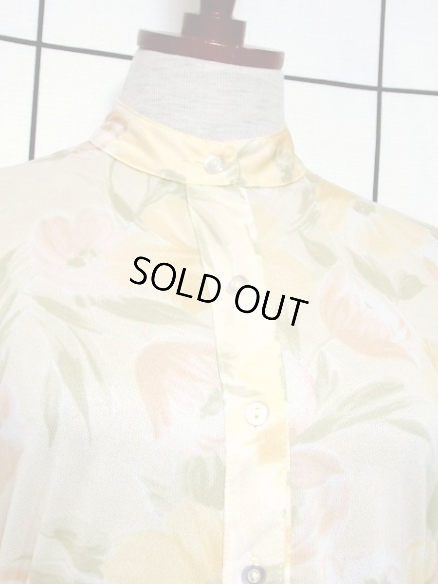 画像12: 花柄 レトロ 長袖 USA古着 ヴィンテージワンピース (12)