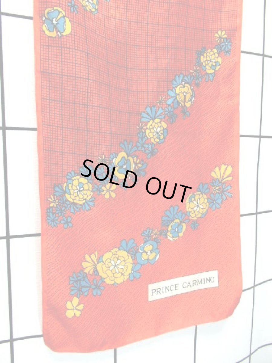 画像5: レトロアンティーク ヴィンテージスカーフ 花柄【7255】 (5)