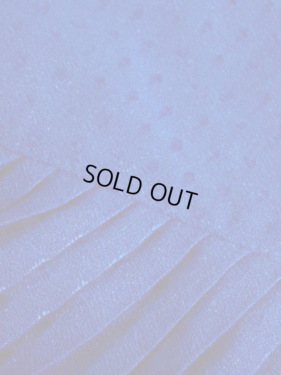 画像14: ドットモチーフ織り ティアード プリーツ ブルー ヨーロッパ古着 レトロ ヴィンテージドレス【7271】 (14)