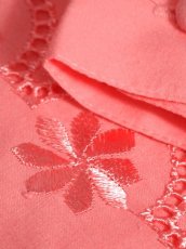 画像13: フォークロア刺繍 ピンク 長袖 レトロ ヨーロッパ古着 ヴィンテージ刺繍ブラウス【7268】 (13)