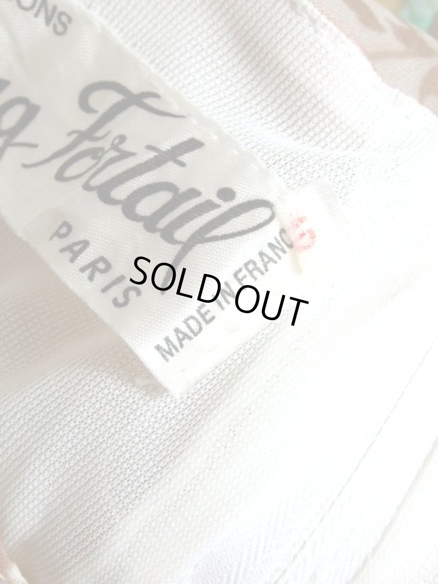 画像18: フランス製 花柄 パステルカラー プリーツ ティアード フレア袖 リボン レトロ ヨーロッパ古着 ヴィンテージドレス【7286】 (18)