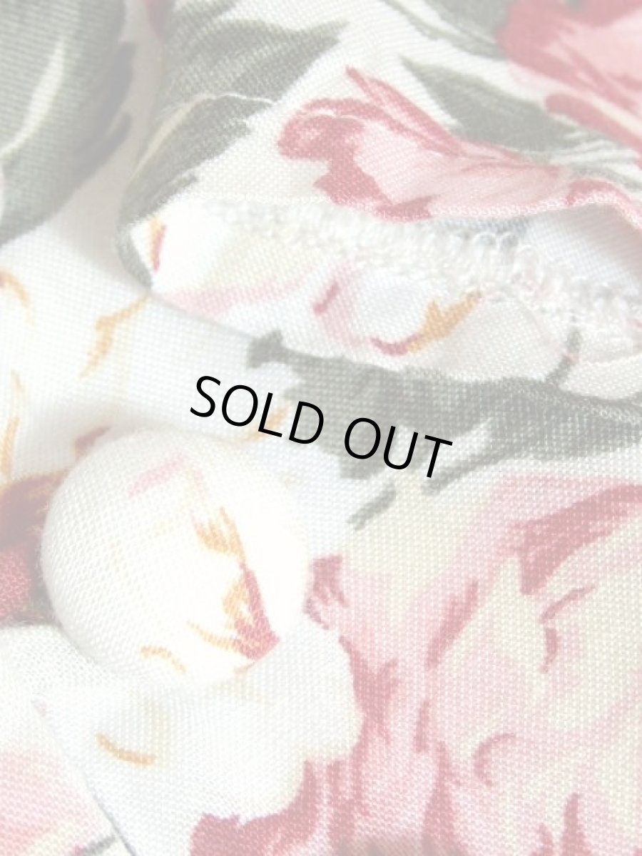 画像20: 花柄 前開き リボン 半袖 レトロ ガーリー ヨーロッパ古着 ヴィンテージワンピース【7288】 (20)